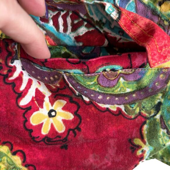 Chicos 1 Women Jacket M Colorful Paisley Whimsy Artsy Boho Maximalist Eclectic - Picture 10 of 13